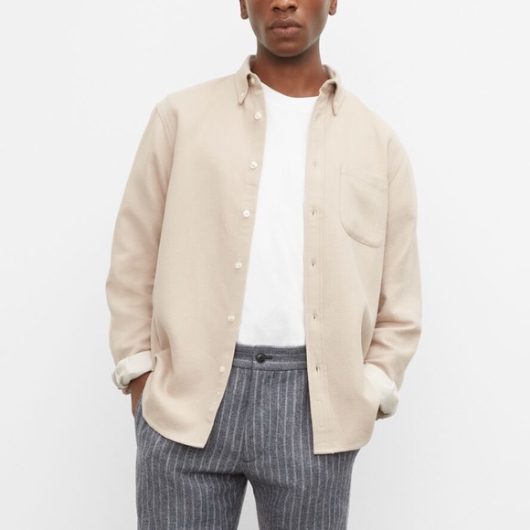 Doubleface Long Sleeve Shirt - New With Tags - NEVER WORN - Tan